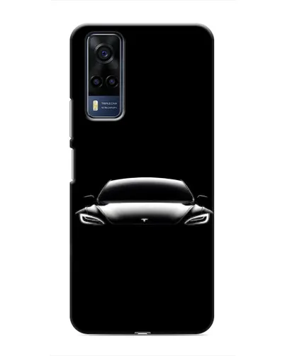 Чехол для Vivo Y53S с картинкой «Фары Tesla Night»
