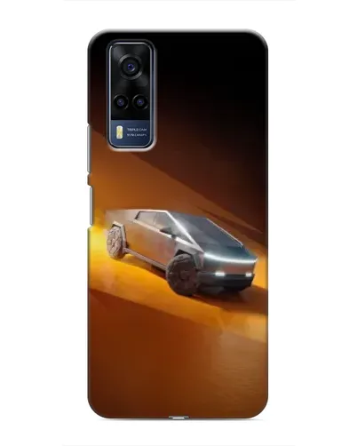 Чехол для Vivo Y53S с картинкой «Cybertruck в пустыне»