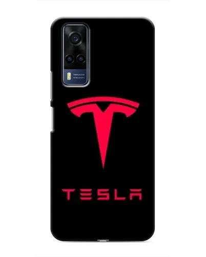 Чехол для Vivo Y53S с картинкой «Tesla Red Logo»