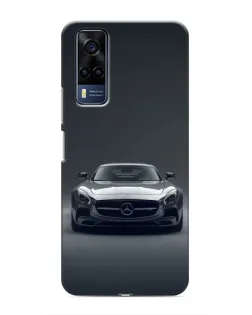 Чехол для Vivo Y53S с картинкой «Mercedes на черном»