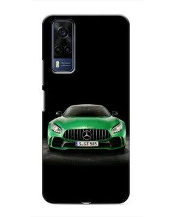 Чехол для Vivo Y53S с картинкой «Mercedes — неоновый лого»