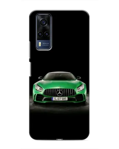 Чехол для Vivo Y53S с картинкой «Mercedes — неоновый лого»