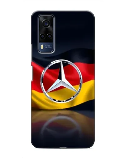 Чехол для Vivo Y53S с картинкой «Mercedes — флаг Германии»