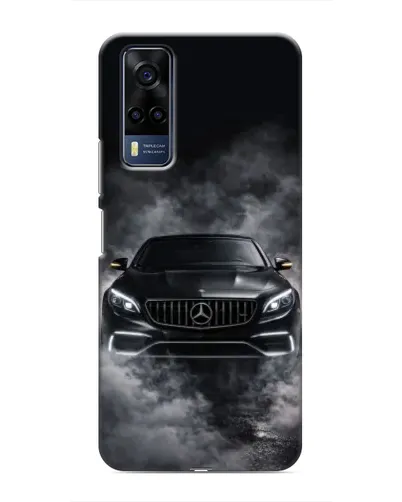 Чехол для Vivo Y53S с картинкой «Mercedes в дыму»