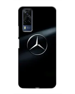 Чехол для Vivo Y53S с картинкой «Mercedes на металле»