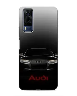 Чехол для Vivo Y53S с картинкой «Audi — градиентный контур»
