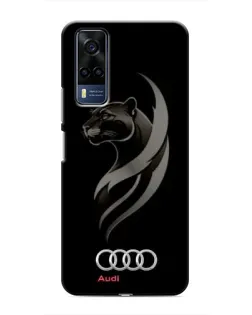 Чехол для Vivo Y53S с картинкой «Графика — пантера и Audi»