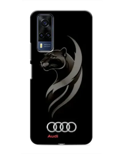 Чехол для Vivo Y53S с картинкой «Графика — пантера и Audi»