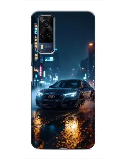 Чехол для Vivo Y53S с картинкой «Ночной город и Audi»