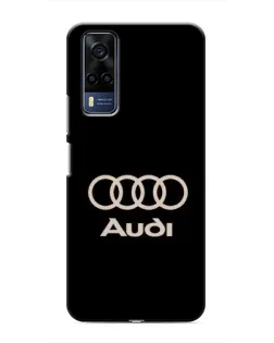 Чехол для Vivo Y53S с картинкой «Audi — золотой логотип»