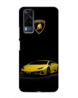 Чехол для Vivo Y53S с картинкой «Lamborghini желтый акцент»