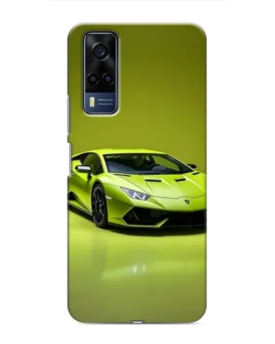 Чехол для Vivo Y53S с картинкой «Салатовый Lamborghini Huracan»