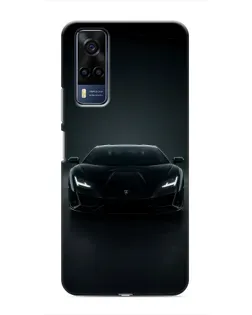 Чехол для Vivo Y53S с картинкой «Черный Lamborghini Aventador»