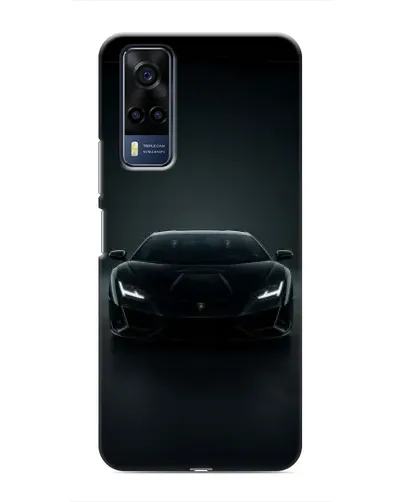 Чехол для Vivo Y53S с картинкой «Черный Lamborghini Aventador»