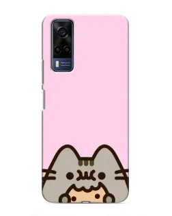 Чехол для Vivo Y53S с картинкой «Pusheen и печенье»