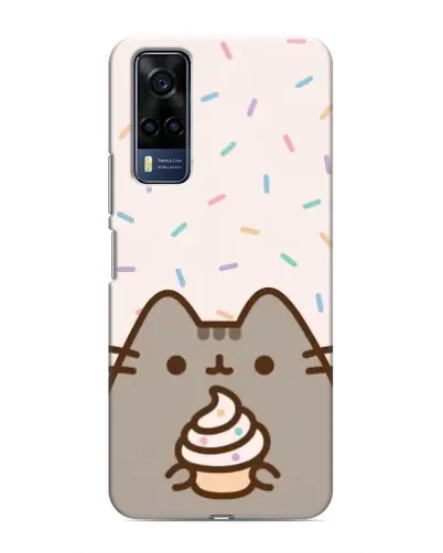 Чехол для Vivo Y53S с картинкой «Пушин с кексом»
