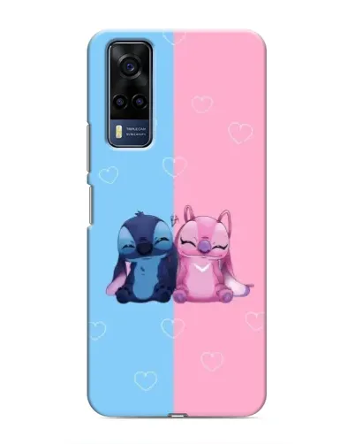 Чехол для Vivo Y53S с картинкой «Stitch и Angel Love»