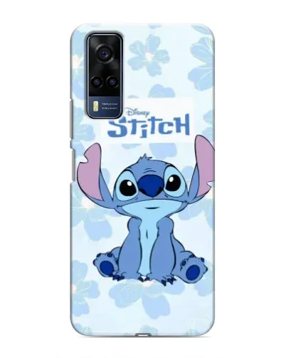 Чехол для Vivo Y53S с картинкой «Stitch среди цветов»