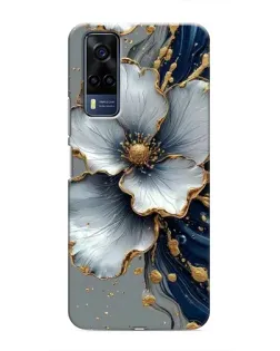 Чохол для Vivo Y53S з картинкою «Біла квітка та золотий флюїд» Чохол для Vivo Y53S з картинкою «Біла квітка та золотий флюїд»