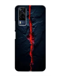 Чехол для Vivo Y53S с картинкой «Kрасная лавовая трещина»