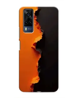 Чехол для Vivo Y53S с картинкой «Оранжевый разлом»