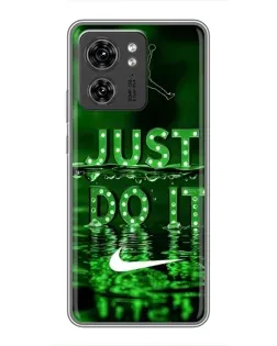 Чехол для Vivo Y60 с картинкой «Зеленый неоновый Nike»