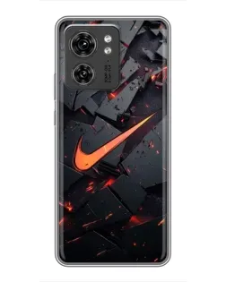 Чехол для Vivo Y60 с картинкой «Nike — эффект разломов»