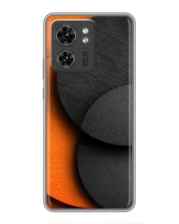 Чехол для Vivo Y60 с картинкой «Геометрия оранжевых кругов»