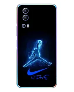 Чехол для Vivo Y72 с картинкой «Jordan Neon Blue»