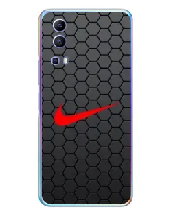 Чехол для Vivo Y72 с картинкой «Nike — карбоновая сетка»