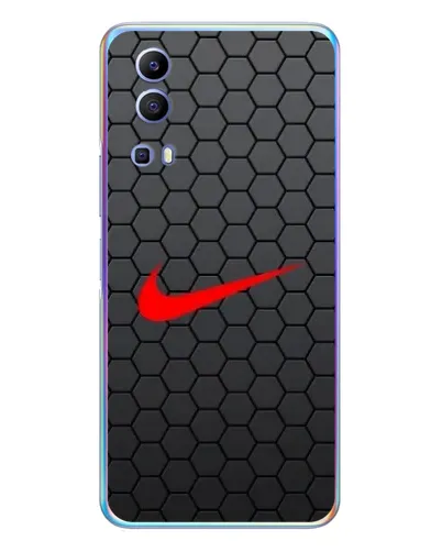 Чехол для Vivo Y72 с картинкой «Nike — карбоновая сетка»