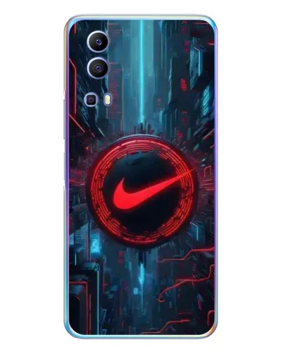 Чехол для Vivo Y72 с картинкой «Техногенный стиль Nike»