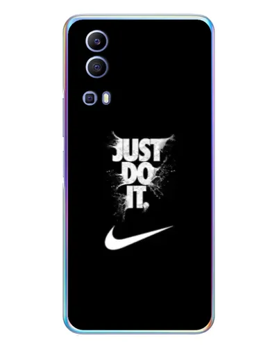 Чехол для Vivo Y72 с картинкой «Текстовый принт Nike»