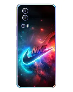 Чехол для Vivo Y72 с картинкой «Огненный логотип Nike»