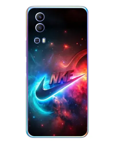 Чехол для Vivo Y72 с картинкой «Огненный логотип Nike»