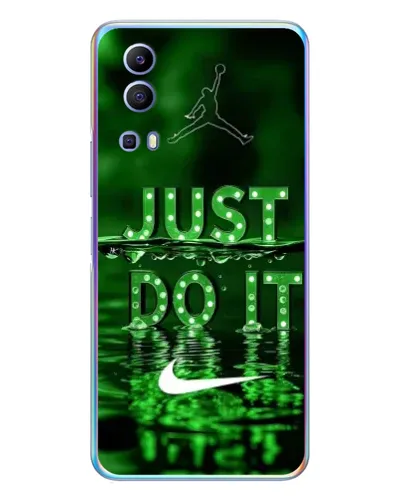 Чехол для Vivo Y72 с картинкой «Зеленый неоновый Nike»
