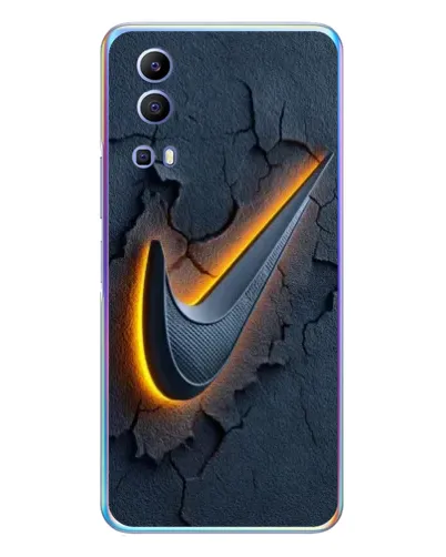 Чехол для Vivo Y72 с картинкой «Объемный логотип Найк»
