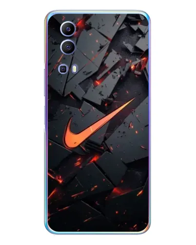 Чехол для Vivo Y72 с картинкой «Nike — эффект разломов»