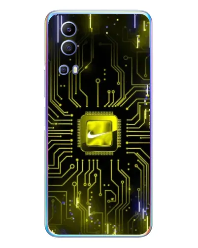 Чехол для Vivo Y72 с картинкой «Nike — золотая искра»