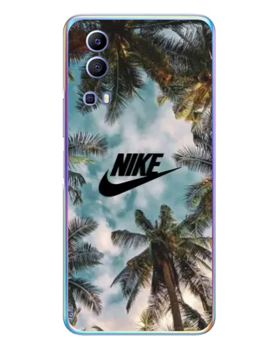 Чехол для Vivo Y72 с картинкой «Тропический принт Nike» Чехол для Vivo Y72 с картинкой «Тропический принт Nike»