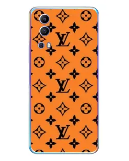Чехол для Vivo Y72 с картинкой «Оранжевый стиль LV»