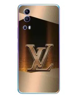 Чехол для Vivo Y72 с картинкой «LV — золотое сияние»
