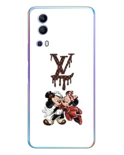 Чехол для Vivo Y72 с картинкой «LV и Микки Маус»