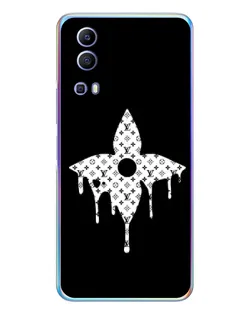 Чехол для Vivo Y72 с картинкой «Цветочная монограмма»