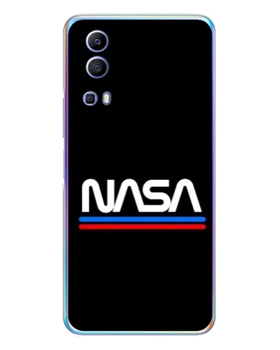 Чехол для Vivo Y72 с картинкой «NASA — классика Red Blue»