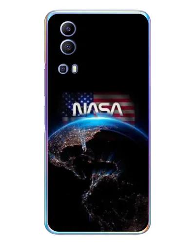 Чехол для Vivo Y72 с картинкой «Земля из космоса NASA»