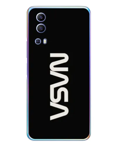 Чехол для Vivo Y72 с картинкой «NASA — вертикальный логотип»