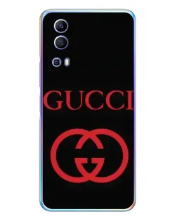Чехол для Vivo Y72 с картинкой «Gucci — красный логотип»