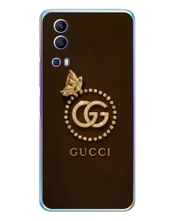 Чехол для Vivo Y72 с картинкой «Gucci — золотая бабочка»