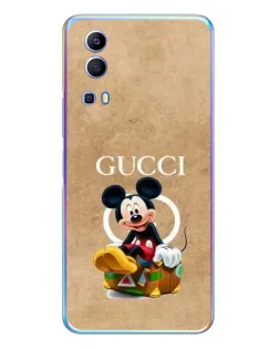 Чехол для Vivo Y72 с картинкой «Микки Маус Gucci — крафт»